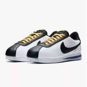 nike cortez yellow and black